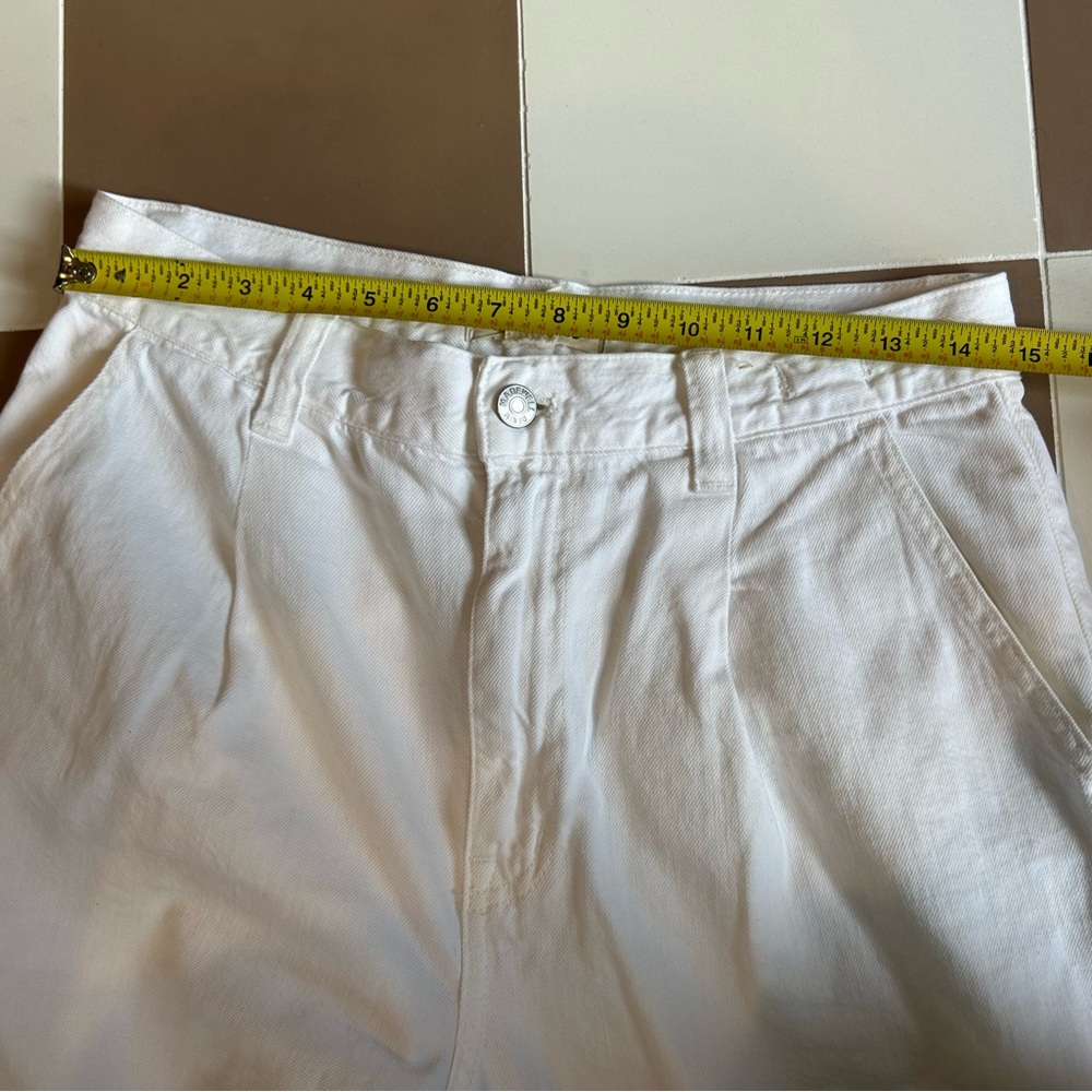 Madewell High Waist White Wide Leg Crop Jeans Size 27T - Picture 7 of 9
